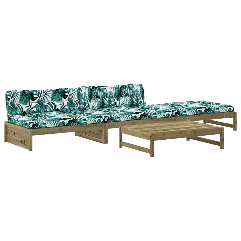 Set Divani da Giardino 4pz con Cuscini Legno Impregnato di Pinocod mxl 125725