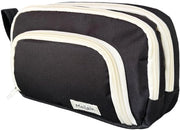 Etui con 3 compartimenti, contenitore, grande capacità, contenitore per ragazze, ragazzi, adolescenti, adulti, contenitore, contenitore, astuccio per penne per scuola e ufficio (nero)
