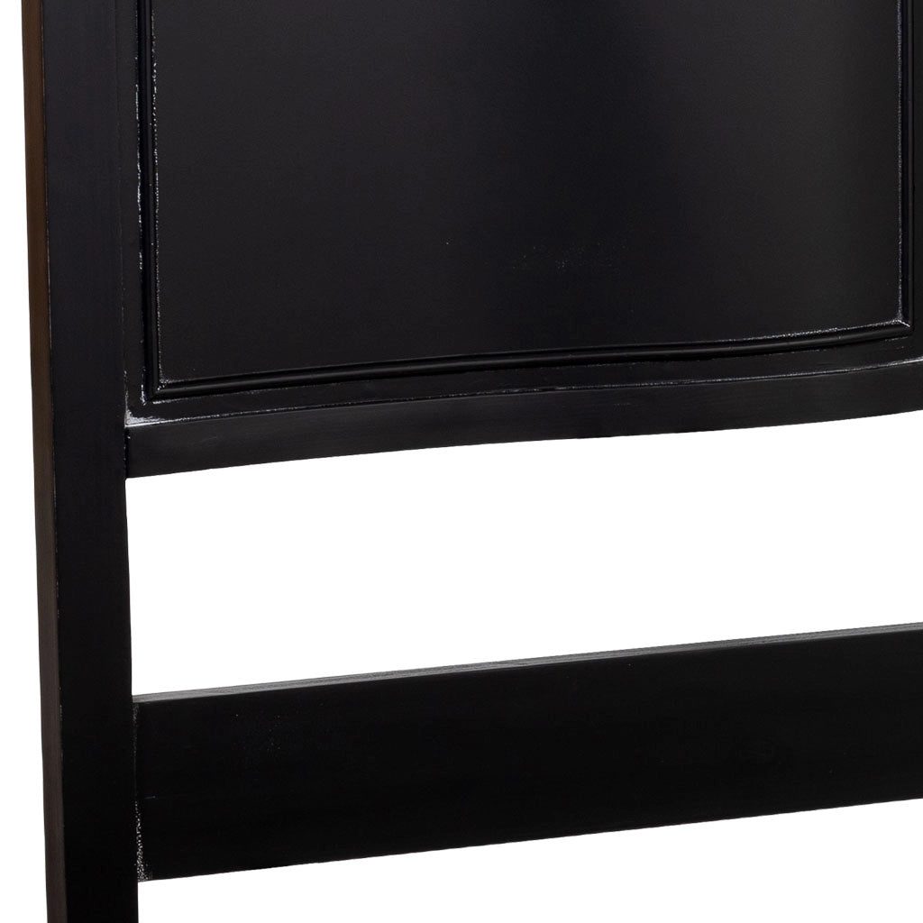 Testiera in legno nero, 150x6x130h cm