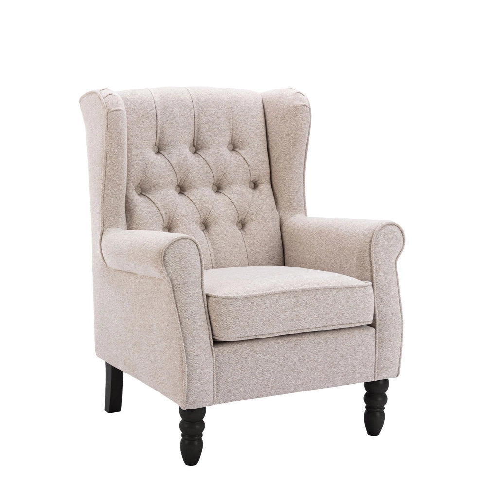 Poltrona Design Minimalista, Comfort e Stile per Interni Moderni - Beige