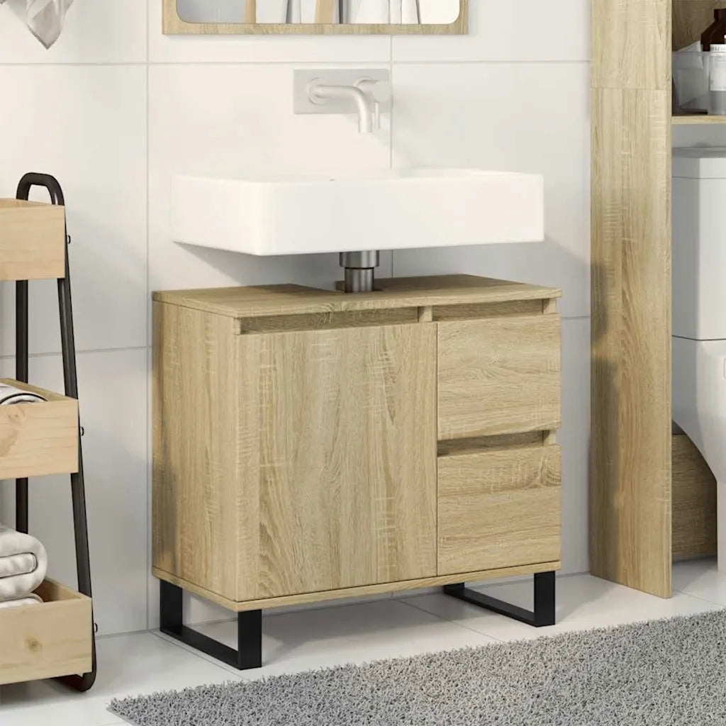Armadietto da Bagno | Armadio da bagno Rovere Sonoma 65x33x60 cm Legno Multistrato