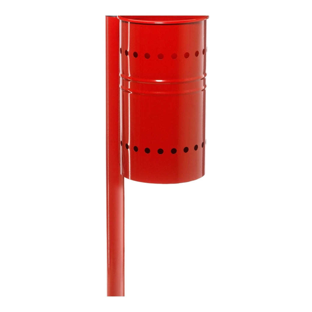 Andrys Cestino Rifiuti Esterno da Inghisare Rosso H120
