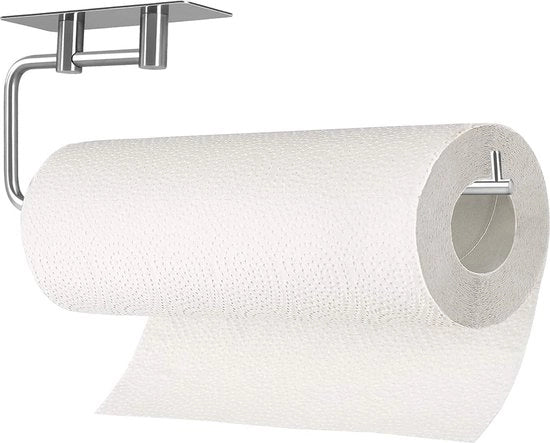 Sostegno per rotoli di carta da cucina - Adatto a tutte le cucine - Spazievitore e comodo – Sostegno per carta da cucina 

Modello: 12345 
Materiali: acciaio inossidabile e plastica 
Dimensioni: 15x10x5 cm 
Peso: 200 g 
Colore: grigio