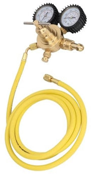 Regolatore di Nitrato di Alta Precisione - Manometro - Materiale in Ottone - Tubo di Raffreddamento 2m - Pressione Alta/Bassa 280 Bar/42 Bar - Norme di Sicurezza - Regolatore di Pressione
