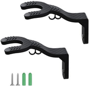 Hanger Multifunzionale con Antifurto - 2 Pezzi - Robusto in ABS - Nero - Supporto per Cappello