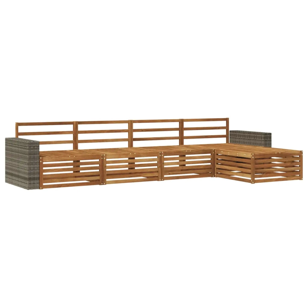 Set di divani da esterno 5 pcs Naturale