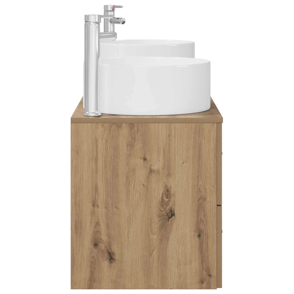 Set di mobili per il bagno 3 pz Rovere Artigianale 3405946