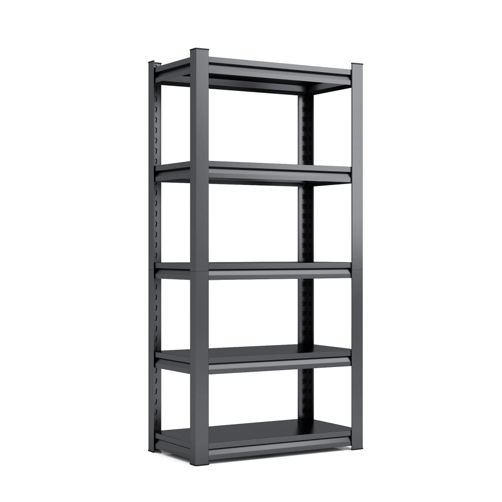 Scaffale metallico nero 80x40x160 cm， 5 ripiani regolabili per garage