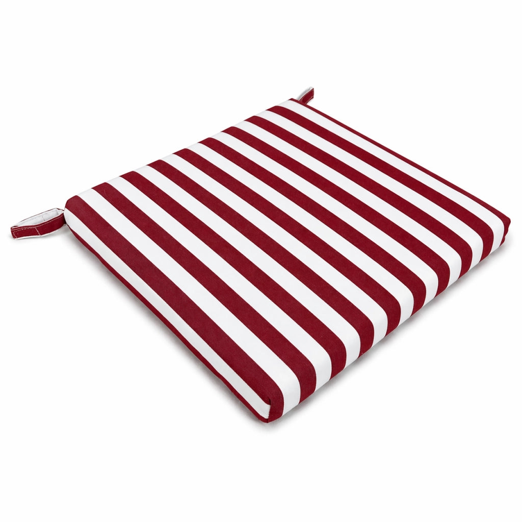 Cuscino seduta per sedia 45x47cm con velcro in poliestere – Bordeaux/Bianco