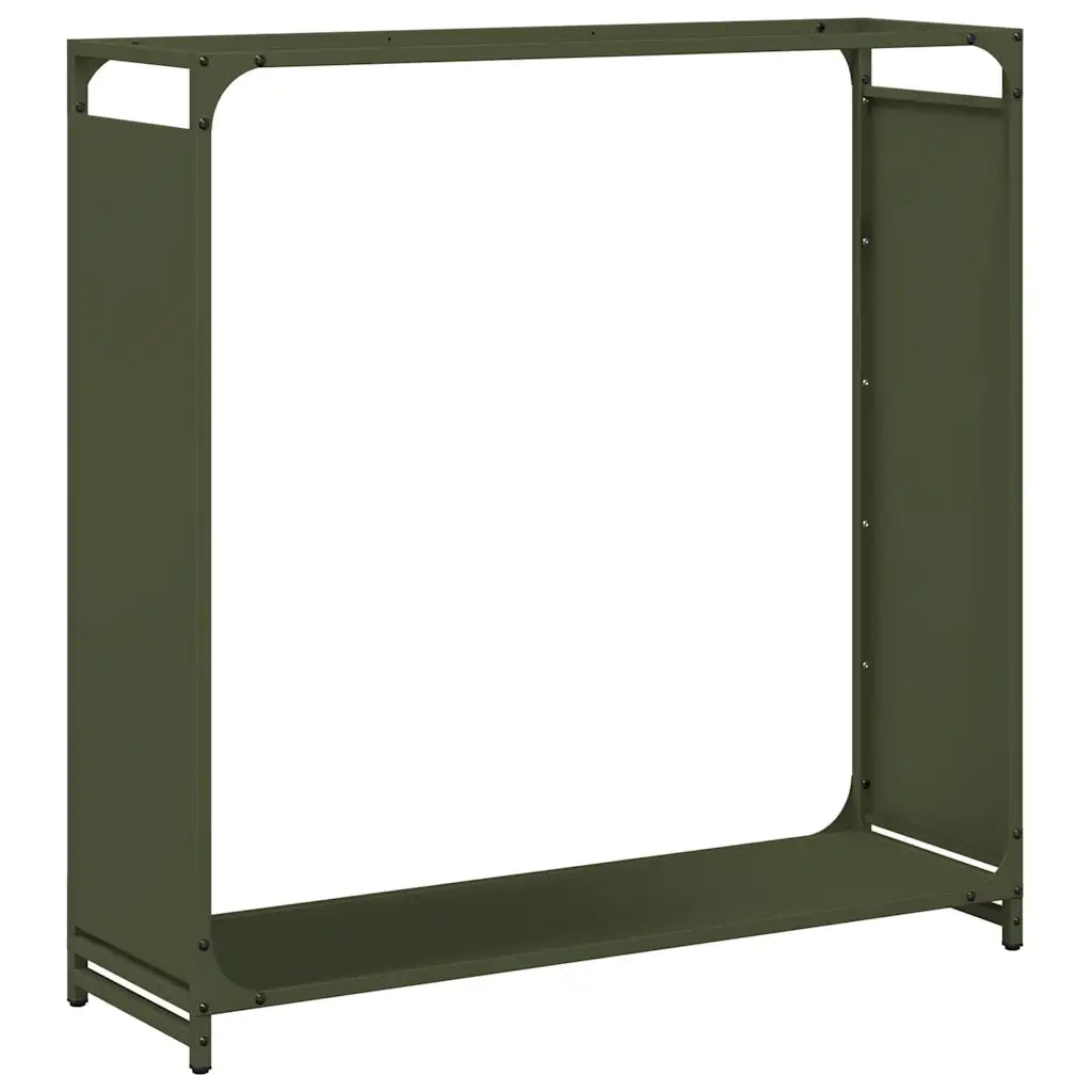 Rastrelliera per Legna da Ardere Verde Oliva 90x28x90 cm CFW7602111