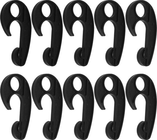 Haken in PVC per auto copertura - 10 pezzi - 9x5,2 cm - Bungee haken