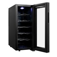 SOGO Cantinetta Vino 12 Bottiglie 33L con Ripiani Cromati e Display LED Touch
