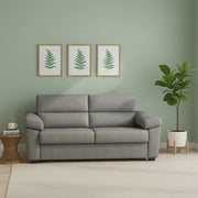 Fisciano, Divano Letto 2 Posti Sfoderabile Made in Italy, 205x95 cm Grigio
