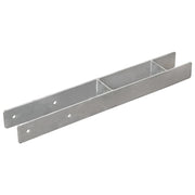 Picchetti per Recinzione 6 pz Argento 7x6x60 cm Acciaio Zincato 145294