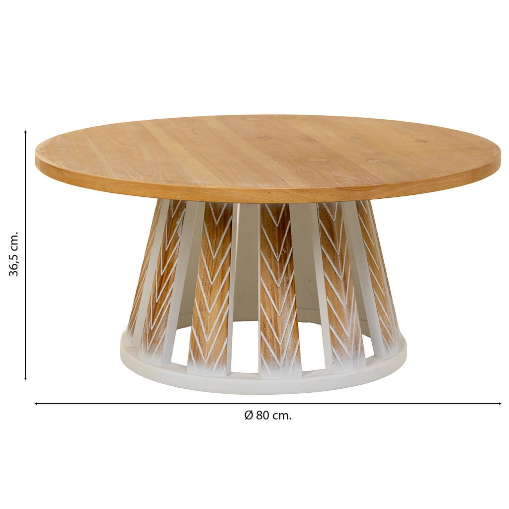 Tavolino da caffè in legno marrone 80x80x36,5h cm