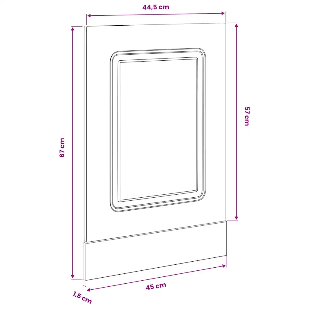 Pannello Lavastoviglie Kalmar Rovere Fumo 45x1,5x57 cm 853652