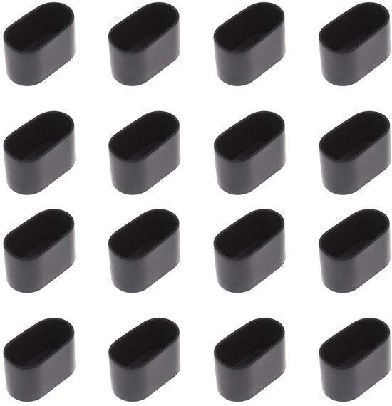 Protezioni per tavolo e sedia in gomma flexibile - 16 pezzi - Antikras protezione per gambe tavolo/sedia - Nero - Materiale PVC