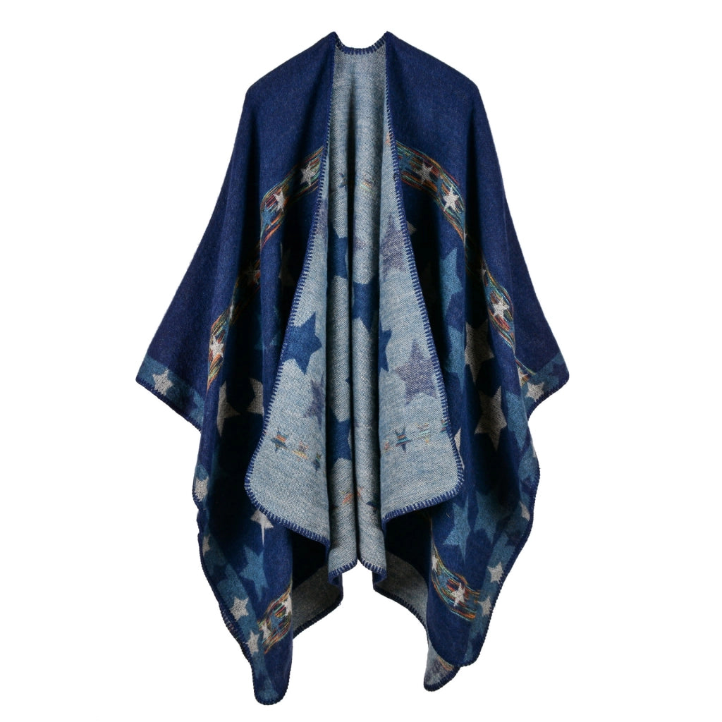 Mantella/sciarpa da donna in cashmere caldo per autunno/inverno con spacchi - Sciarpa alla moda