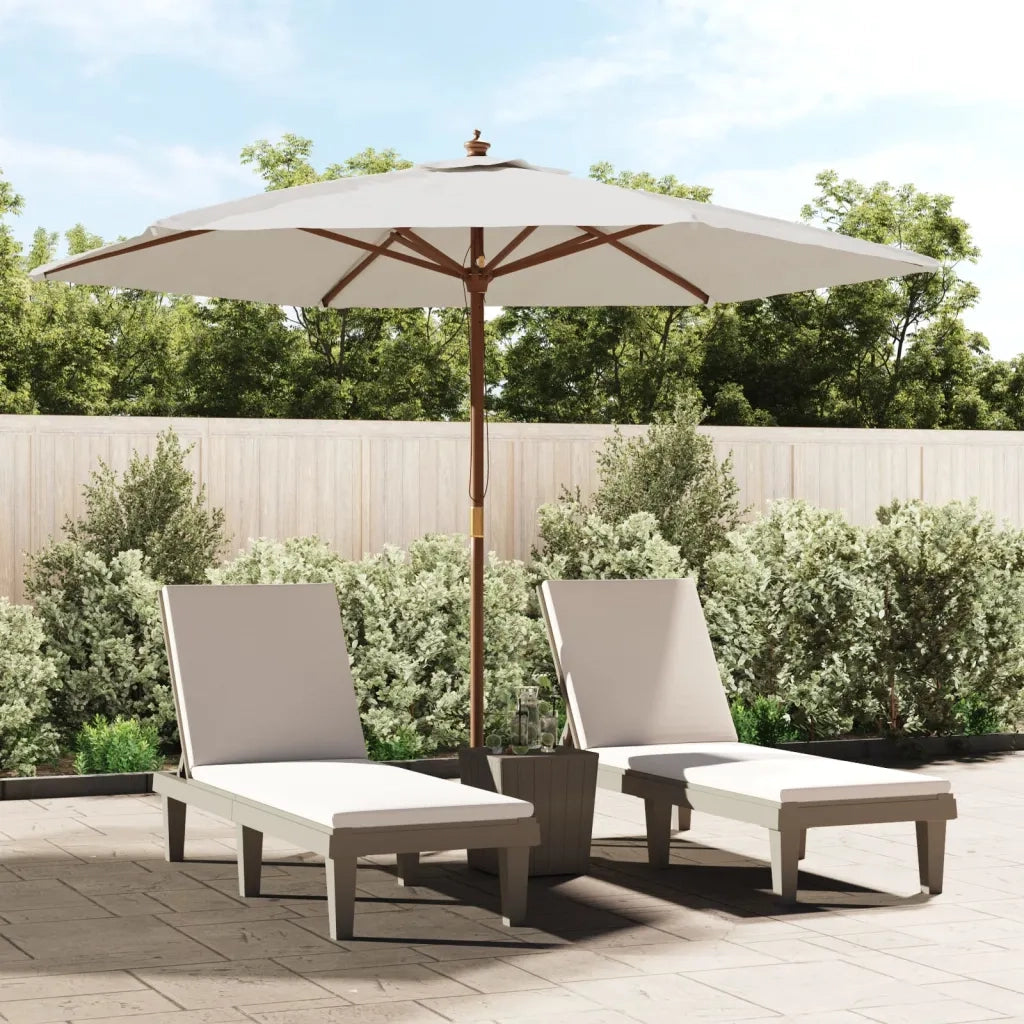 Ombrello | Parasolne da Giardino con Palo in Legno Sabbia 299x240 cm
