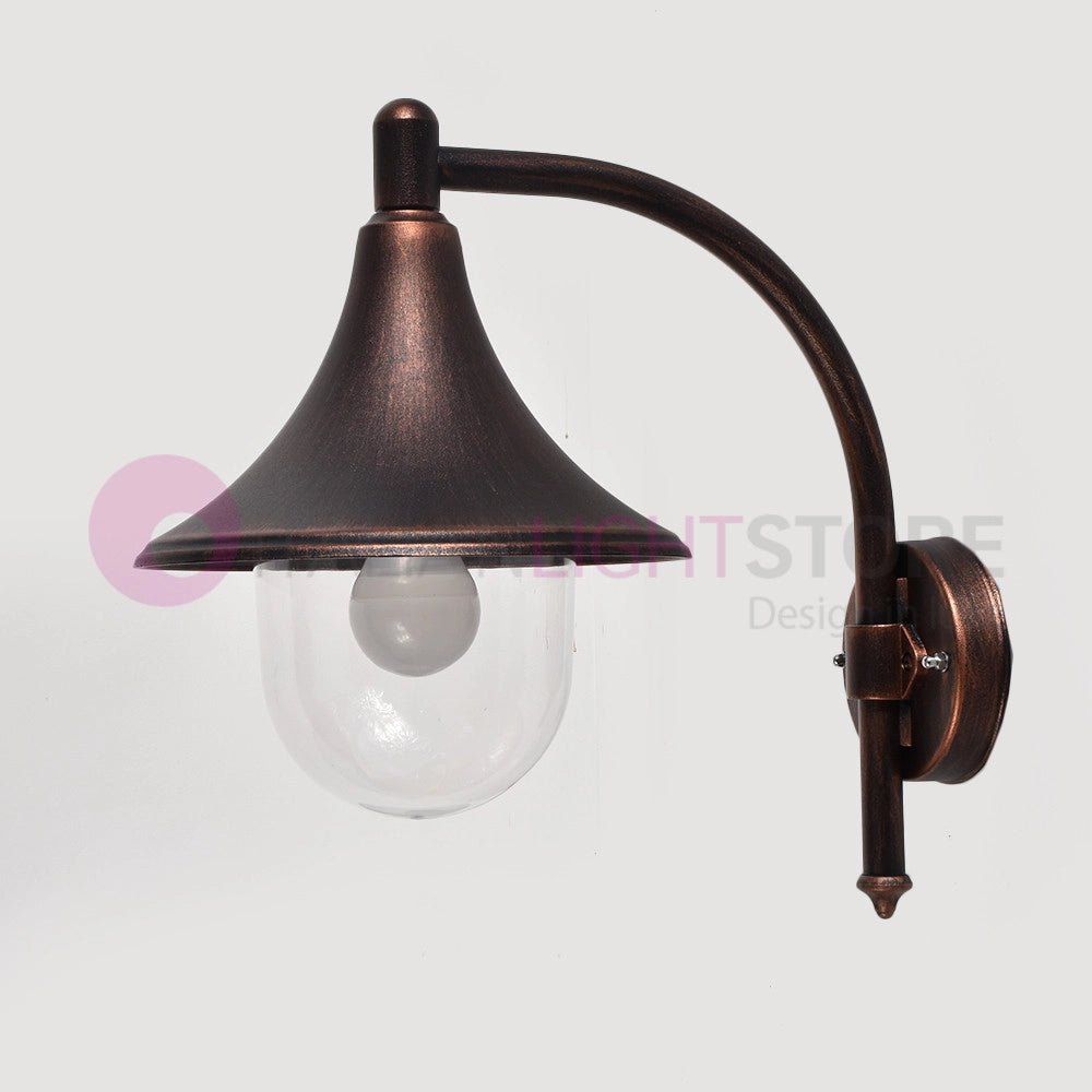 BARCHESSA Lanterna a Parete in Alluminio Lampada per Esterno Classica