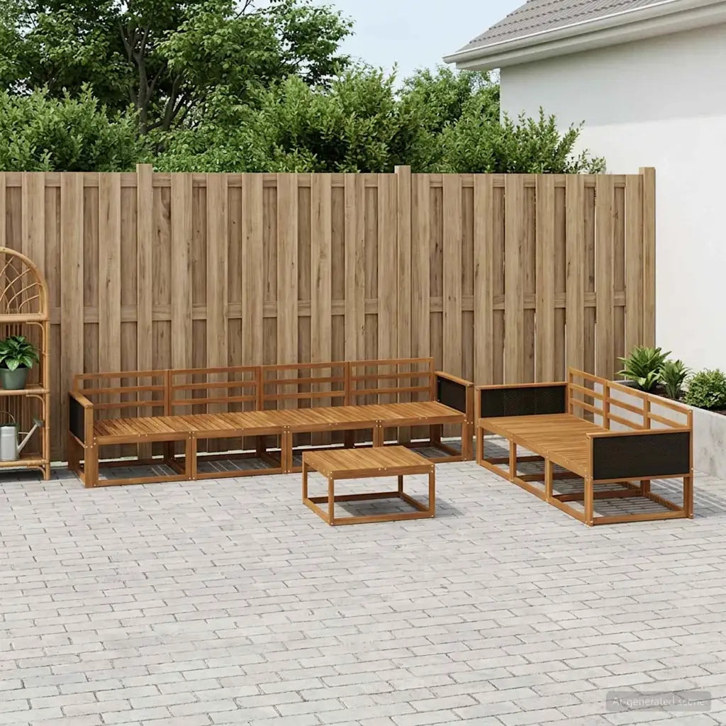Set di divani da esterno 8 pcs Naturale 3382392