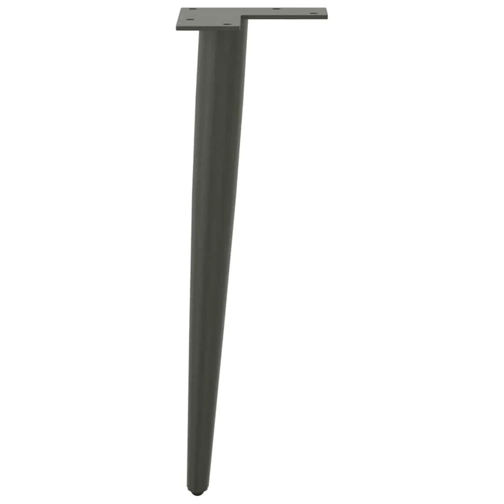 Set di 4 gambe coniche regolabili per tavolino da caffè 42 x 42 cm design moderno acciaio antracite 02_0056811