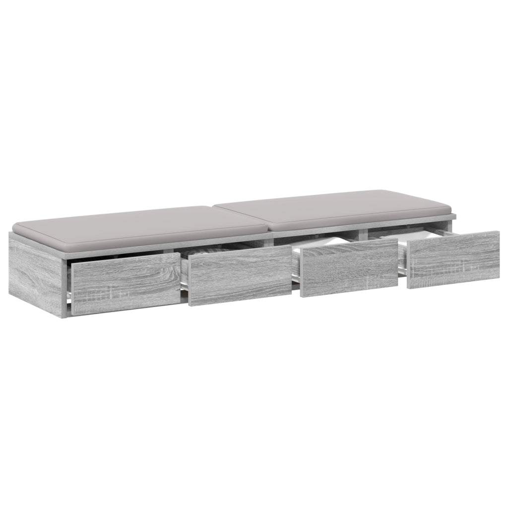 Cassetti per Letto Grigio Sonoma 120x36,5x16,5 cm Legno Ingegnerizzato
