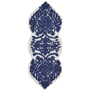 Tappeto da bagno in cotone blu 150 x 60 cm Forma irregolare Motivo decorativo Tappeto da bagno Accessori da bagno Design moderno