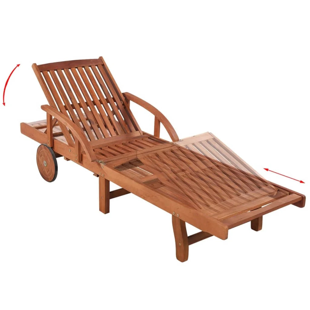Lettino prendisole sedia a sdraio lettino prendisole letto da giardino mobili da esterno per patio con cuscino legno massello di acacia 02_0012350