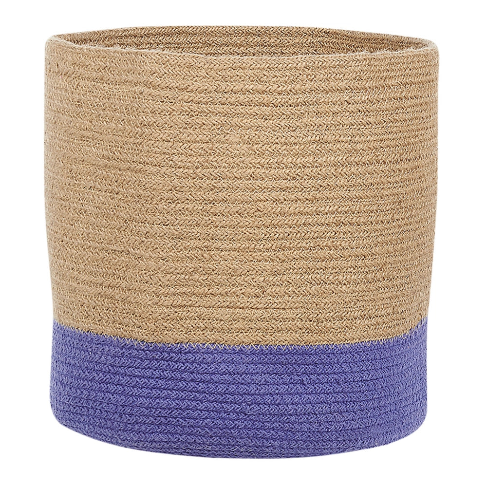 Set di 2 cesti in cotone beige e viola boho interno esterno