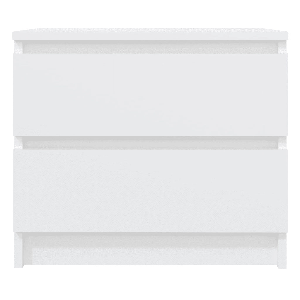 Comodini 2 pz Bianchi 50x39x43,5 cm in Legno Multistrato 806194