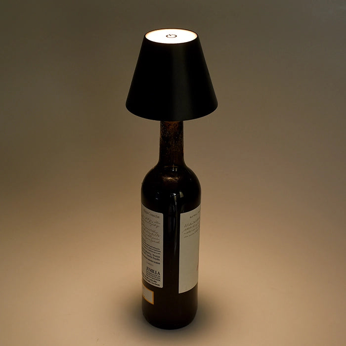 INNOVATIVA LAMPADA LED DA TAVOLO PORTATILE CON TAPPO PER BOTTIGLIA - CONTROLLO TOUCH E TEMPERATURA COLORE REGOLABILE