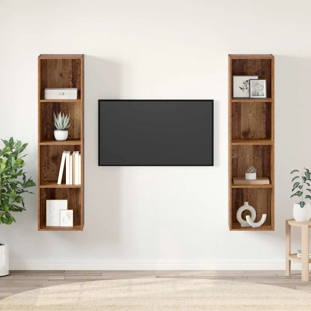 Set mobile TV 2 pcs Marrone 37 x 37 x 142,5 cm 3393537