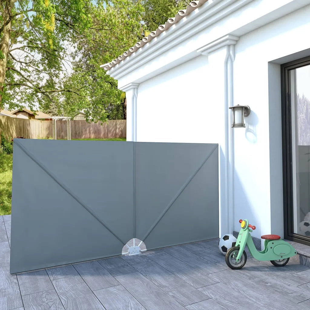 Tenda Laterale per Terrazza Pieghevole Grigio 300x150 cm cod mxl 14820