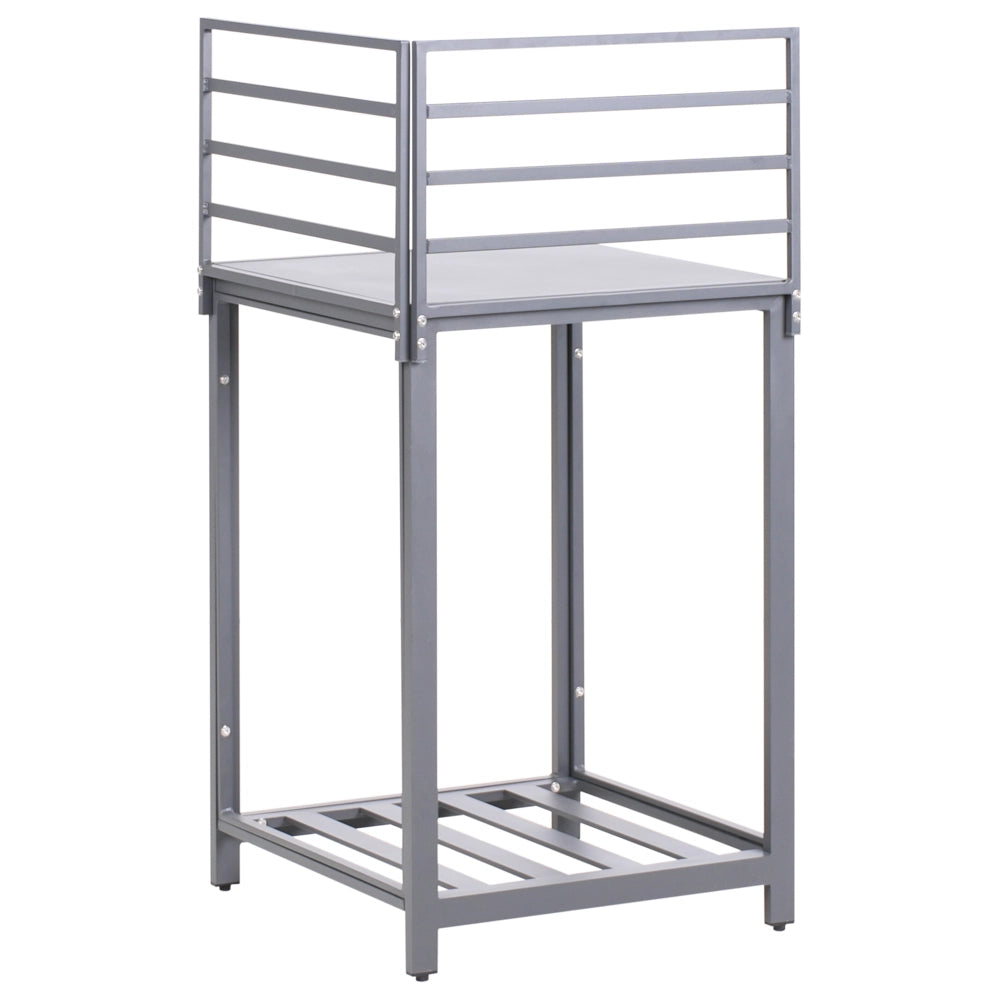 Set cucina da esterno 4 elementi in alluminio e PE Rattan con lavello grigio leva cucino da esterno