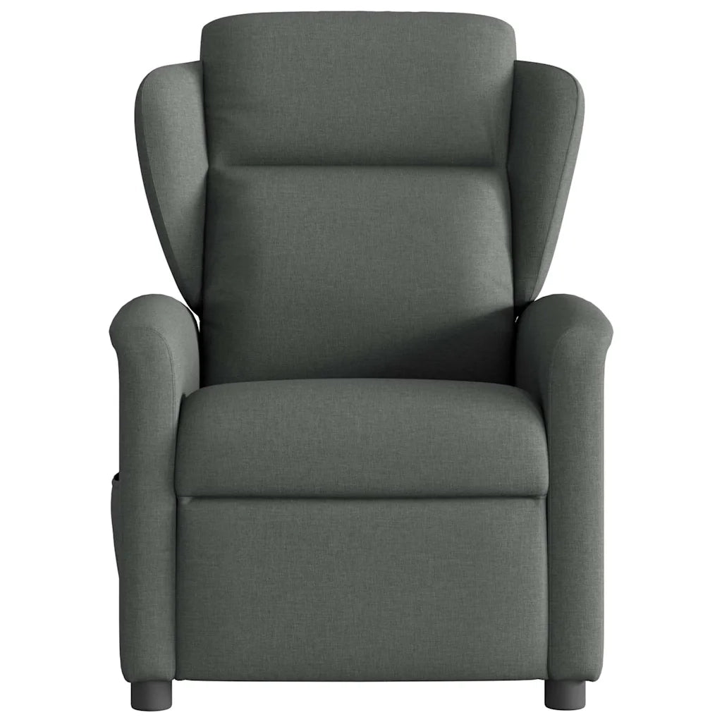 Divano Sedia-Poltrona Reclinabile in Tessuto Grigio Scuro 739194