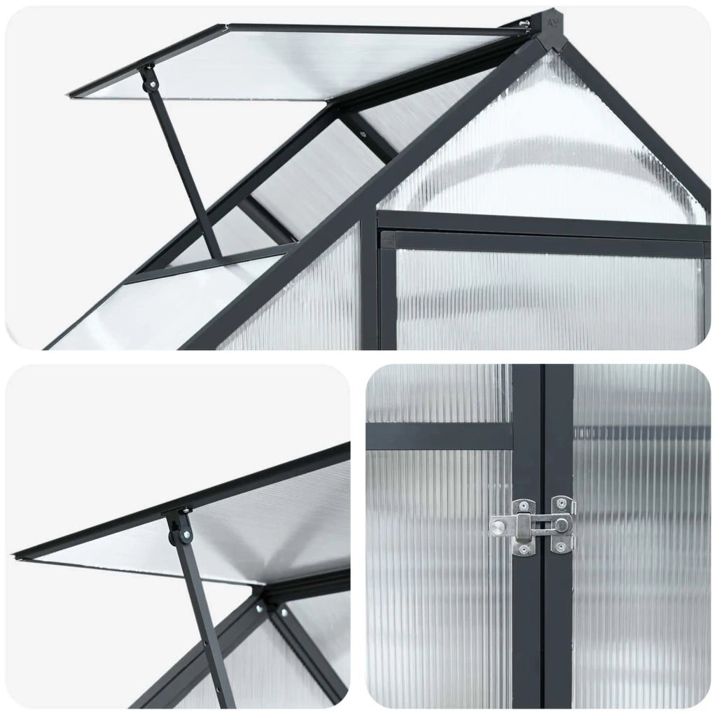 Serra da Giardino con porta Antracite 183,5 x 63,5 x 207 cm 42036858