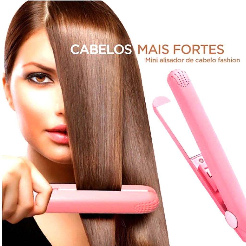 MINI PIASTRA CAPELLI LISCI CERAMICA PORTATILE DA VIAGGIO CONTENITORE SN-228
