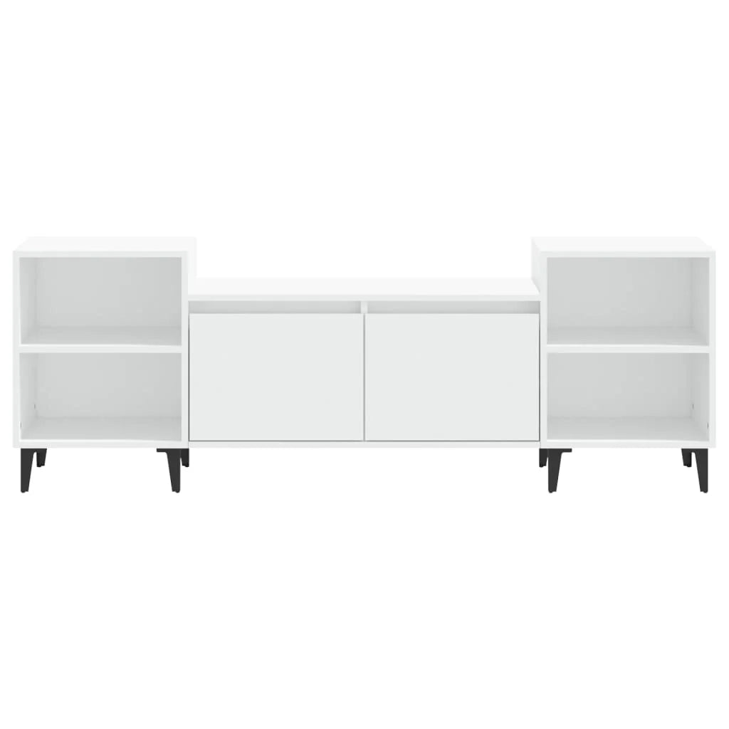 Mobile TV multimediale scaffale TV mobile TV sala da pranzo soggiorno camera da letto 160 x 35 x 55 cm legno ingegnerizzato bianco 02_0026057