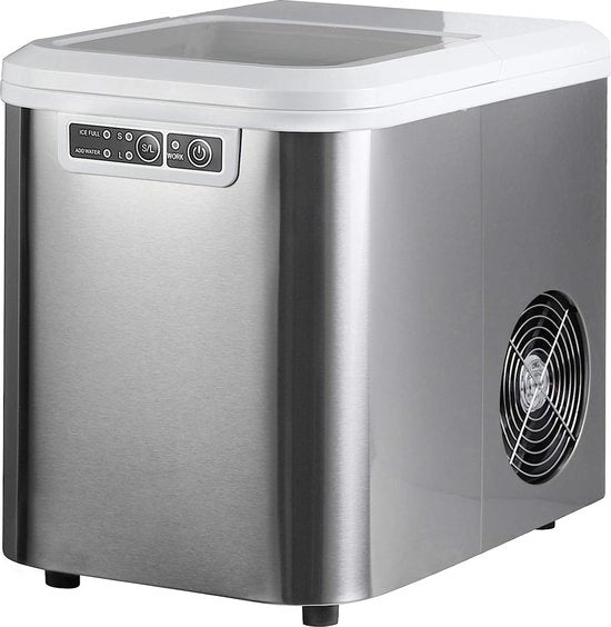 Macchina per blocchi di ghiaccio - 2,2 litri - Serbatoio acqua - Funzione self-cleaning - Istantanea blocchi di ghiaccio - 36 x 25 x 31 cm