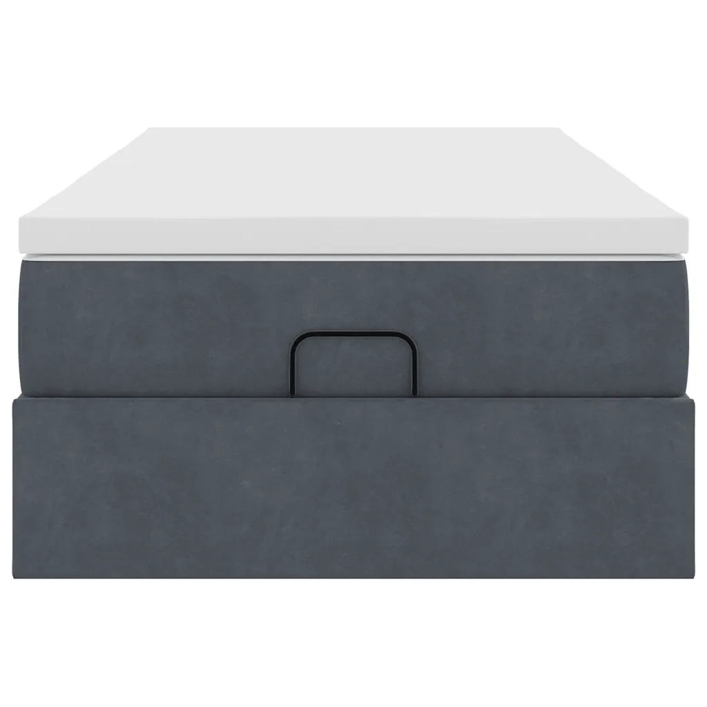 Struttura Letto Pouf con Materasso 100x200 cm Velluto 3311166