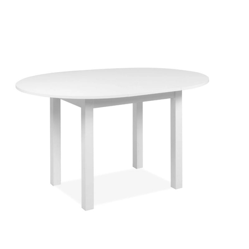 Tavolo rotondo allungabile Coburg 100 colore bianco 100x76x100 cm.