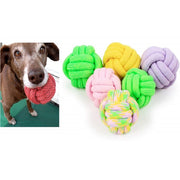 Trade Shop - Palla In Corda Gioco 10cm In Tessuto Per Cane Denti Masticare Lanciatore Parco Dog -