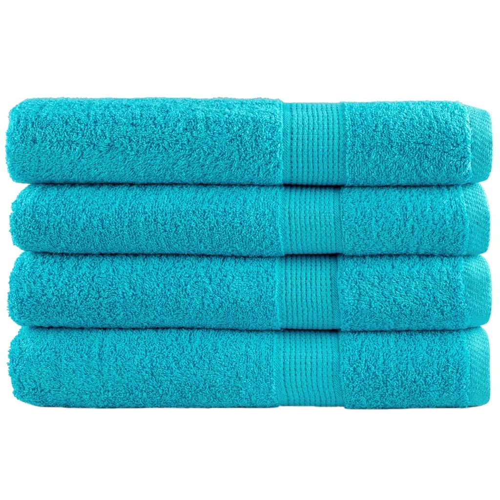 Asciugamani Premium SOLUND 4pz Turchese 100x200cm 600 g/mÂ²