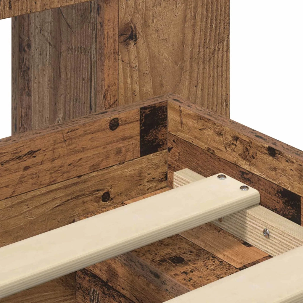 Telaio del letto con storage Legno antico 80 x 200 cm