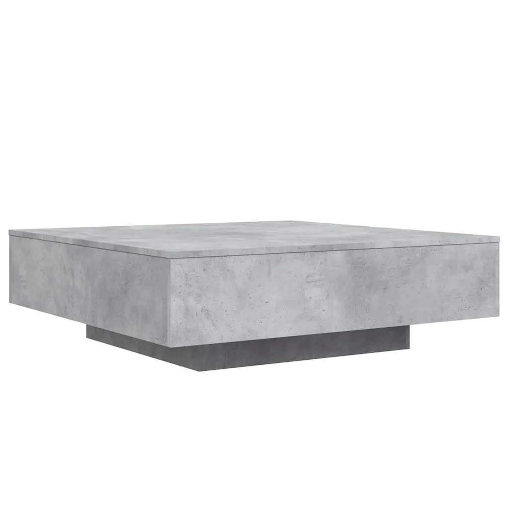 Tavolino salotto | Tavolino da caff¨¨ | Tavolino da Soggiorno Grigio Cemento 100x100x31 cm Legno Multistrato