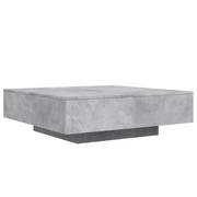 Tavolino salotto | Tavolino da caff¨¨ | Tavolino da Soggiorno Grigio Cemento 100x100x31 cm Legno Multistrato