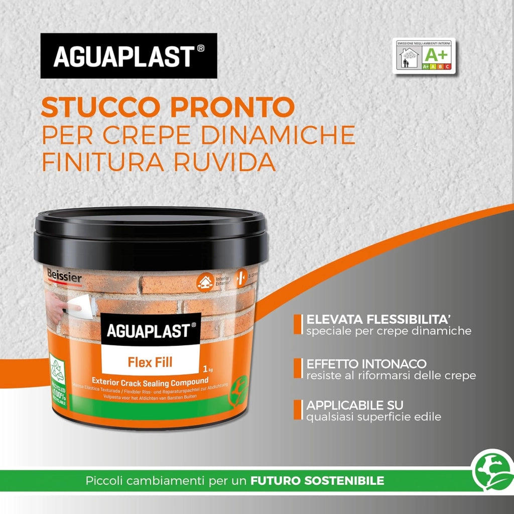 Aguaplast dynamic flex fill pasta riempitiva flessibile interni ed esterni 1 kg