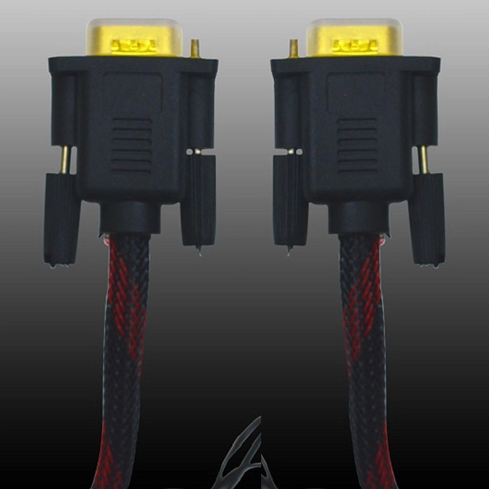 Trade Shop - Cavo Prolunga Monitor Vga M/m 15 Pin 10mt Retinato Pc Computer Maxtech Vga-rt10m -