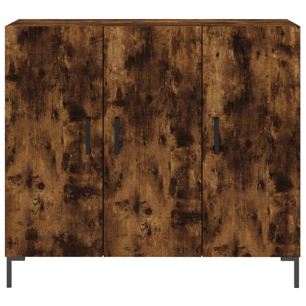 Credenza | Madia | Buffet da pranzo | Armadio da pranzo Rovere Fumo 90x34x80 cm in Legno Multistrato